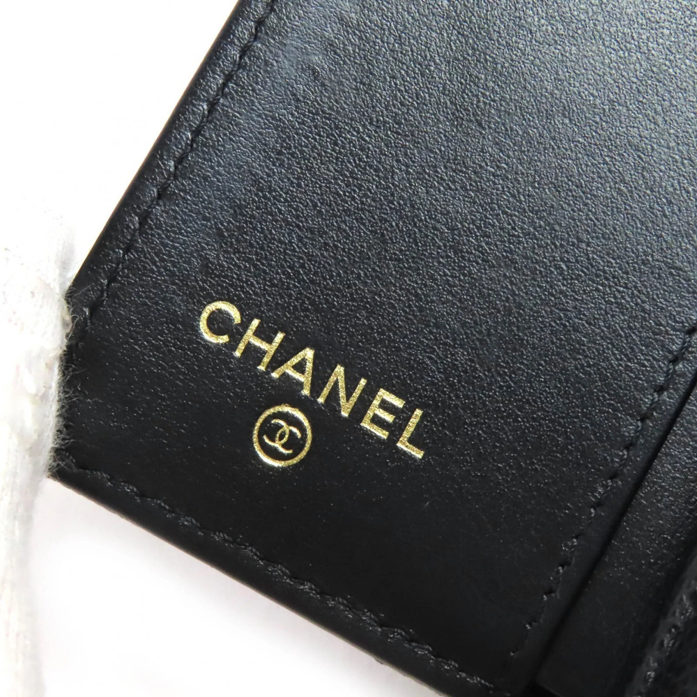 CHANEL Authentic Black Caviar Leather Logo Wallet - Picture 11 of 13